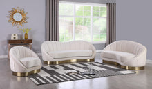 Load image into Gallery viewer, Shelly Cream Velvet Chaise