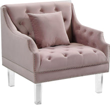 Load image into Gallery viewer, Roxy Pink Velvet Chair