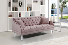 Load image into Gallery viewer, Roxy Pink Velvet Sofa