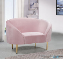 Load image into Gallery viewer, Ritz Pink Velvet Chair