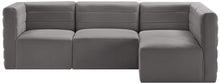 Load image into Gallery viewer, Quincy Grey Velvet Modular Sectional