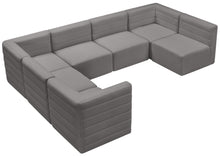 Load image into Gallery viewer, Quincy Grey Velvet Modular Sectional