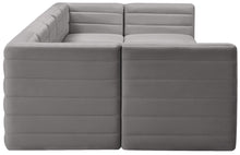 Load image into Gallery viewer, Quincy Grey Velvet Modular Sectional
