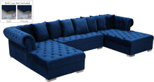 Load image into Gallery viewer, Presley Navy Velvet 3pc. Sectional