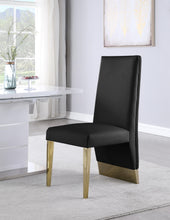 Load image into Gallery viewer, Porsha Black Faux Leather Dining Chair
