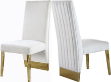 Load image into Gallery viewer, Porsha Cream Velvet Dining Chair