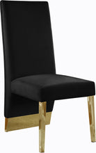 Load image into Gallery viewer, Porsha Black Velvet Dining Chair