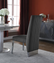 Load image into Gallery viewer, Porsha Grey Velvet Dining Chair