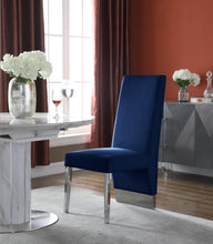 Load image into Gallery viewer, Porsha Navy Velvet Dining Chair