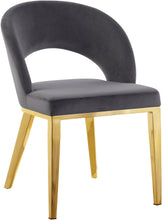 Load image into Gallery viewer, Roberto Grey Velvet Dining Chair
