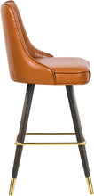 Load image into Gallery viewer, Portnoy Cognac Faux Leather Counter/Bar Stool