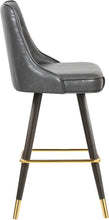Load image into Gallery viewer, Portnoy Grey Faux Leather Counter/Bar Stool