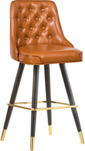 Load image into Gallery viewer, Portnoy Cognac Faux Leather Counter/Bar Stool