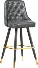 Load image into Gallery viewer, Portnoy Grey Faux Leather Counter/Bar Stool