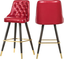 Load image into Gallery viewer, Portnoy Red Faux Leather Counter/Bar Stool