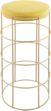 Load image into Gallery viewer, Rebar Yellow Velvet Bar Stool