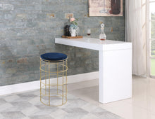 Load image into Gallery viewer, Rebar Navy Velvet Bar Stool