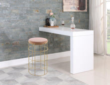 Load image into Gallery viewer, Rebar Pink Velvet Bar Stool