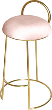 Load image into Gallery viewer, Ring Pink Velvet Counter Stool
