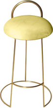 Load image into Gallery viewer, Ring Yellow Velvet Counter Stool