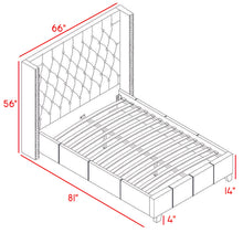 Load image into Gallery viewer, Ashton Navy Linen Full Bed