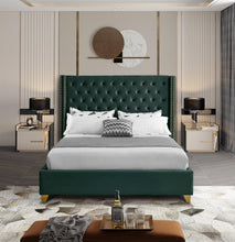 Load image into Gallery viewer, Barolo Green Velvet Full Bed