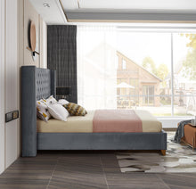 Load image into Gallery viewer, Barolo Grey Velvet Full Bed