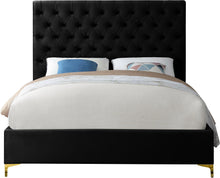 Load image into Gallery viewer, Cruz Black Velvet Full Bed