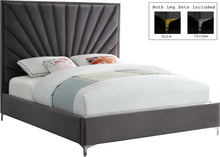Load image into Gallery viewer, Eclipse Grey Velvet Full Bed