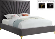 Load image into Gallery viewer, Eclipse Grey Velvet Full Bed