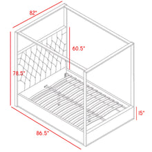 Load image into Gallery viewer, Porter Black Velvet King Bed