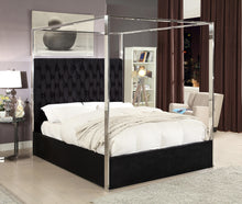 Load image into Gallery viewer, Porter Black Velvet King Bed