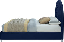 Load image into Gallery viewer, Rainbow Navy Velvet Queen Bed
