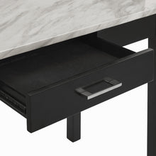 Load image into Gallery viewer, CELESTE DESK W/WHITE/GRAY FAUX MARBLE TOP-ESPRESSO BASE