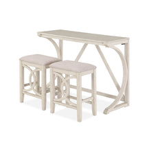 Load image into Gallery viewer, BELLA COUNTER TABLE & 2 STOOLS -2 TONE BISQUE