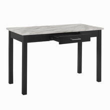 Load image into Gallery viewer, CELESTE DESK W/WHITE/GRAY FAUX MARBLE TOP-ESPRESSO BASE