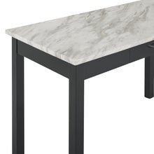 Load image into Gallery viewer, CELESTE DESK W/WHITE/GRAY FAUX MARBLE TOP-ESPRESSO BASE