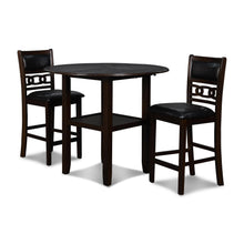 Load image into Gallery viewer, GIA 42" COUNTER DROP LEAF TABLE W/2 CHAIRS-EBONY