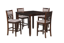 Load image into Gallery viewer, GIA 5PC 42" SQUARE COUNTER TABLE & 4 CHAIRS-CHERRY