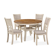 Load image into Gallery viewer, MITCHELL 5 PC DINING SET-TWO TONE BISQUE/BROWN