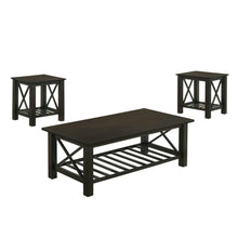 Load image into Gallery viewer, VESTA COFFEE TABLE & 2 END TABLE SET-ESPRESSO