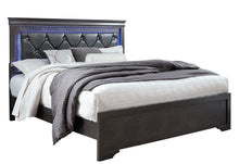 Load image into Gallery viewer, Pompei Metallic Grey Bed With Led