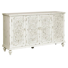 Load image into Gallery viewer, Pulaski Ornate Four Door White Credenza