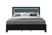 Load image into Gallery viewer, Reid Black Bed With Led