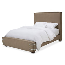 Load image into Gallery viewer, AICO Furniture Penninsula Queen Upholstered Bed in Khaki image