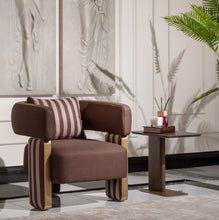 Load image into Gallery viewer, AICO Furniture Amora Chair Brown in Eggshell Walnut