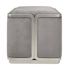 Load image into Gallery viewer, AICO Furniture Linea Ottoman in Silver Mist