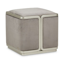 Load image into Gallery viewer, AICO Furniture Linea Ottoman in Silver Mist