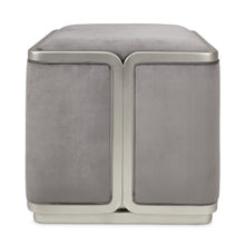 Load image into Gallery viewer, AICO Furniture Linea Linea Ottoman Gray Pearl in Silver Mist