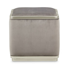 Load image into Gallery viewer, AICO Furniture Linea Linea Ottoman Gray Pearl in Silver Mist